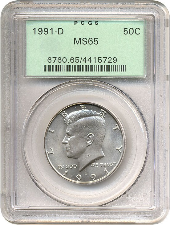 image for: 1991-D 50c  PCGS MS65 