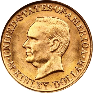 image for: 1917 McKinley G$1 NGC MS65