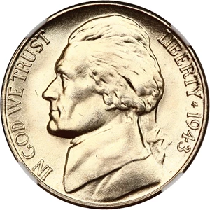 image for: 1943-S 5c NGC MS66 FS