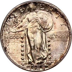 image for: 1929-D 25c PCGS MS65+ FH ex: D.L. Hansen