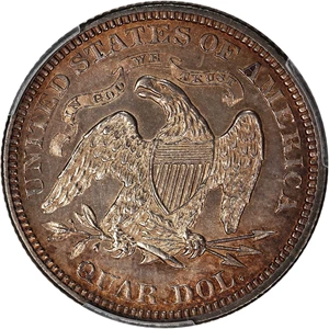 image for: 1870 25c PCGS MS61 ex: D.L. Hansen