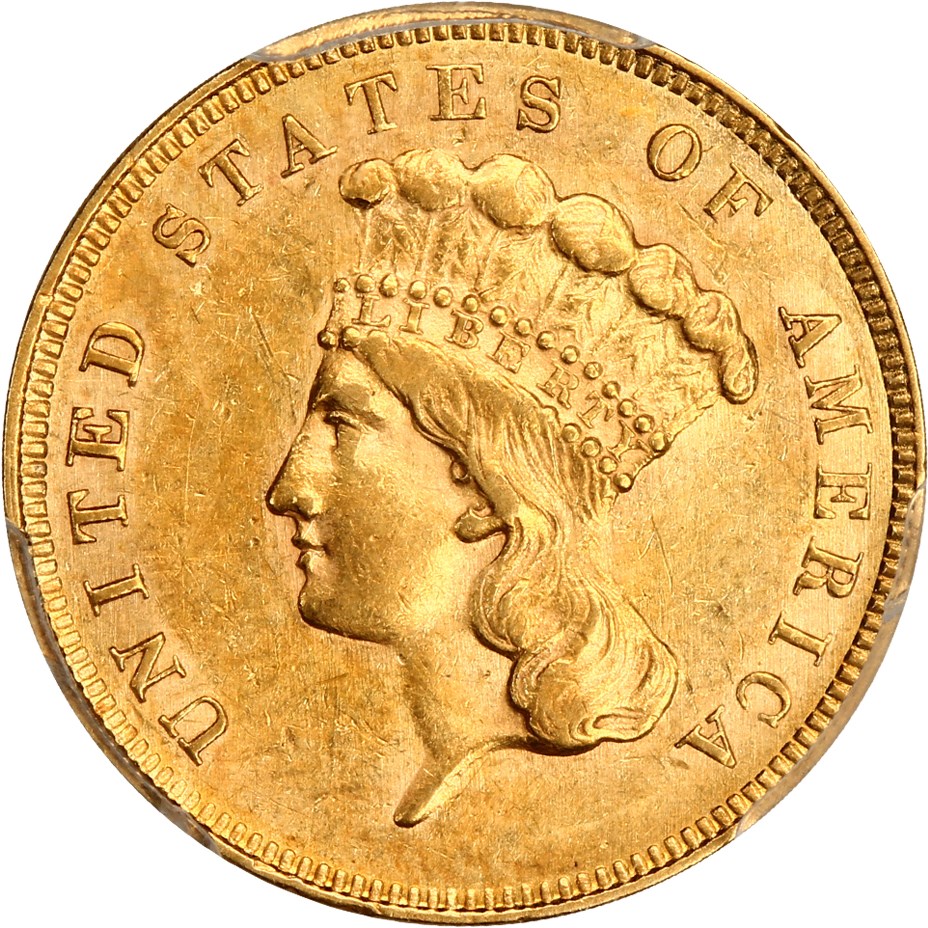 image for: 1862 $3 PCGS AU58