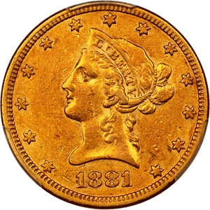 image for: 1881-O $10 PCGS VF35