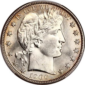 image for: 1906-S 50c PCGS MS66 ex: D.L. Hansen