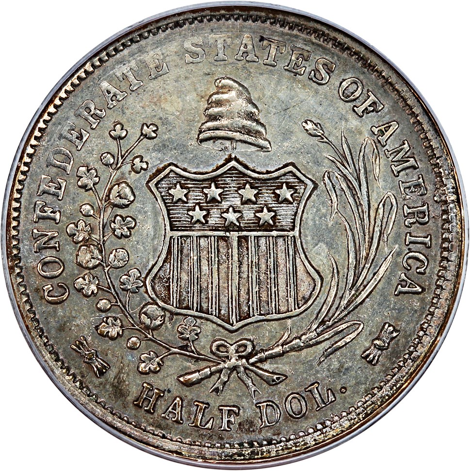 image for: 1861 CSA 50c PCGS AU55 (Restrike)