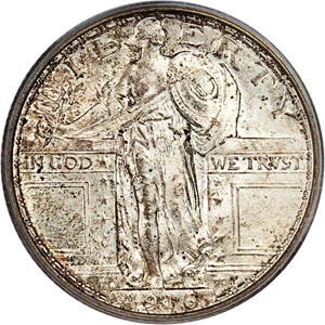image for: 1916 Standing Liberty 25c PCGS/CAC MS65