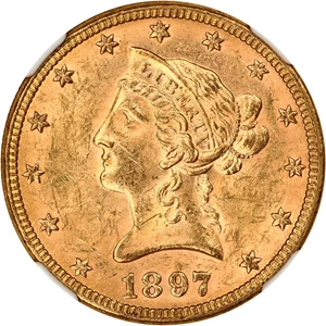 image for: 1897 $10 NGC MS62