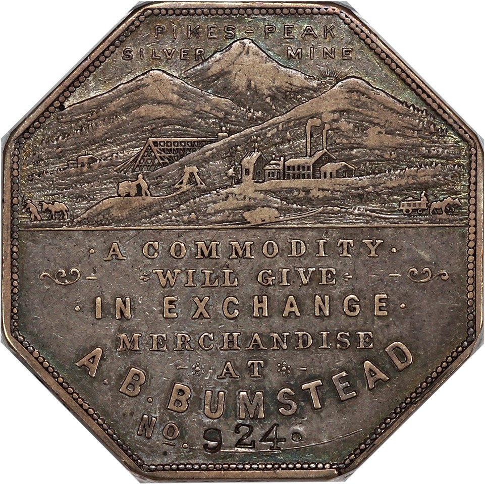 image for: 1900 Lesher $1 PCGS/CAC XF45 (AB Bumstead, HK-789, 924, Type 2)