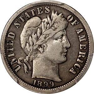 image for: 1899-O 10c PCGS VF20