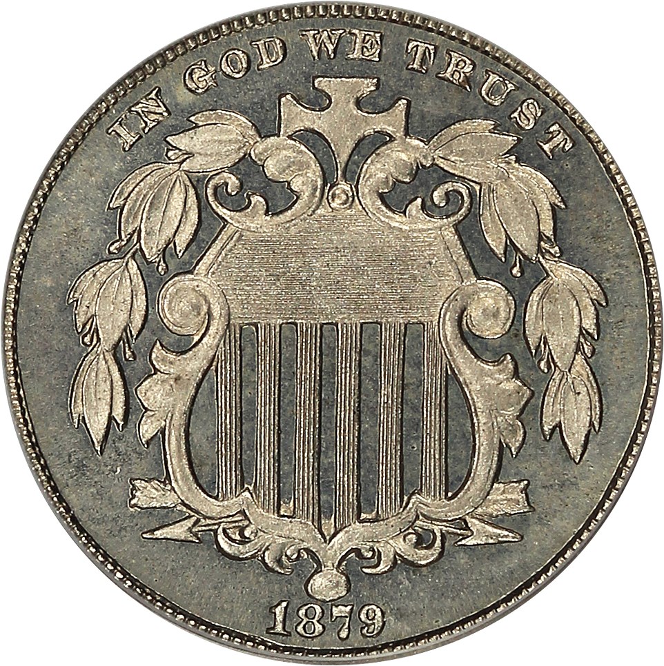 image for: 1879/8 5c PCGS/CAC Proof 65 CAM