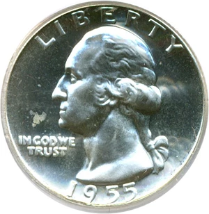 image for: 1955 25c PCGS Proof 68