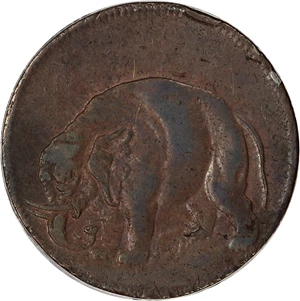 image for: Elephant LONDON 1/2 P PCGS AU50 (Thick Planchet)