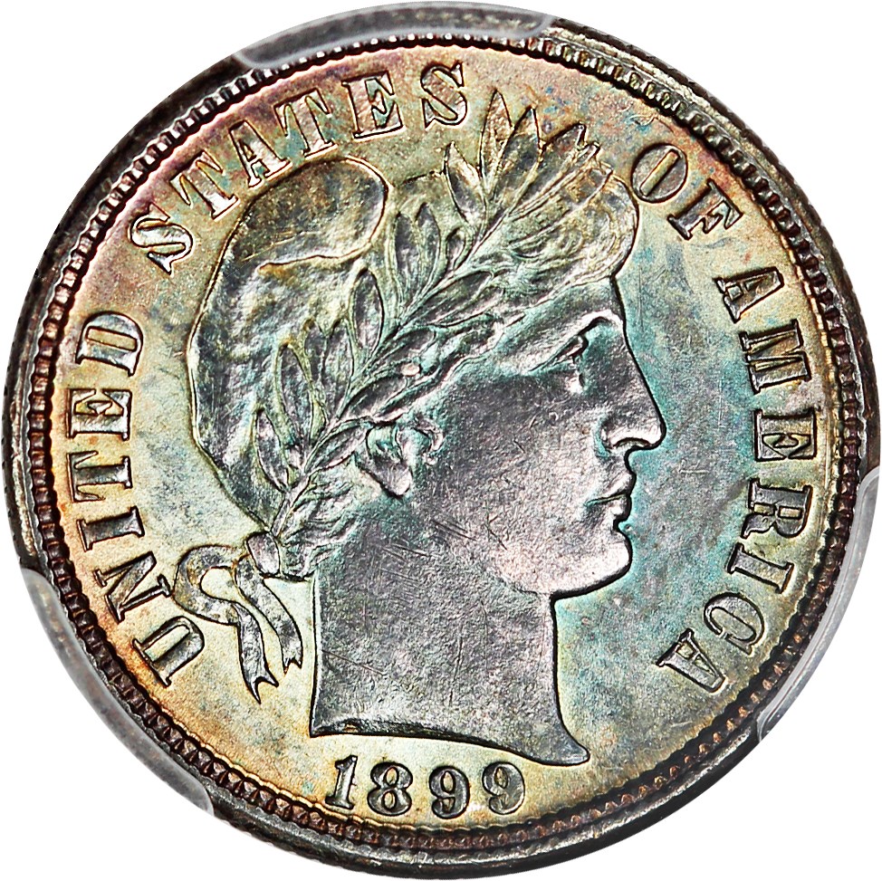 image for: 1899 10c PCGS MS62