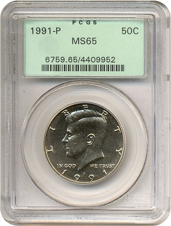 image for: 1991-P 50c  PCGS MS65 