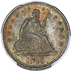 image for: 1843-O 25c PCGS MS62 ex: D.L. Hansen