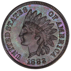 image for: 1882 1c PCGS/CAC Proof 66 BN (Eagle Eye Photo Seal)
