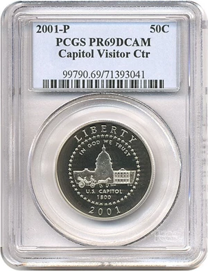 image for: 2001-P 50c Capitol Visitor Center PCGS Proof 69 DCameo