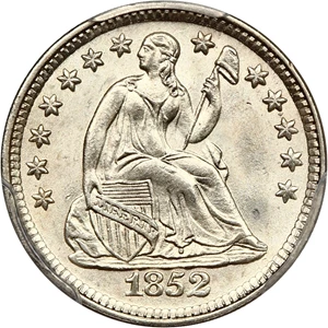 image for: 1852 H10c PCGS MS66