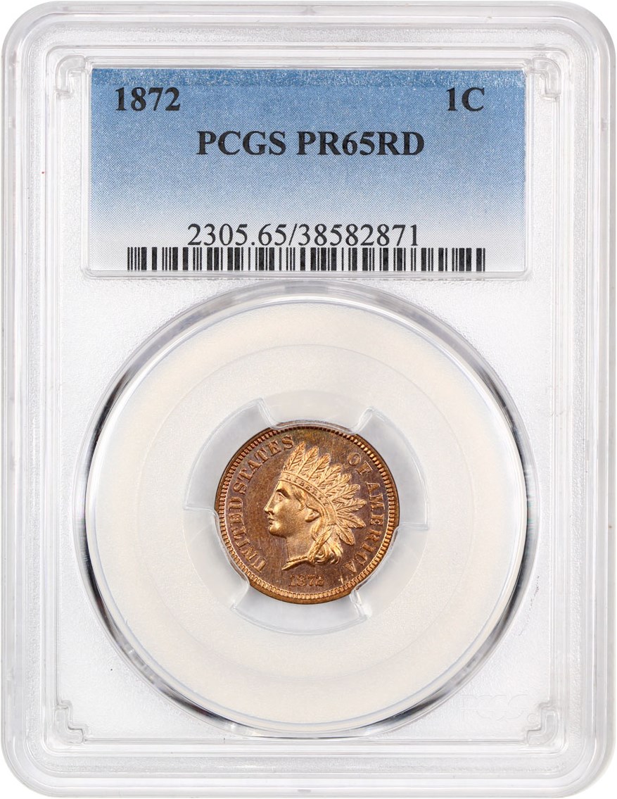 image for: 1872 1c PCGS Proof 65 RD