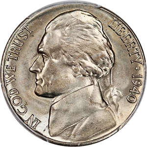 image for: 1940-S 5c PCGS MS65