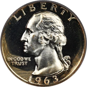 image for: 1963 25c PCGS Proof 68