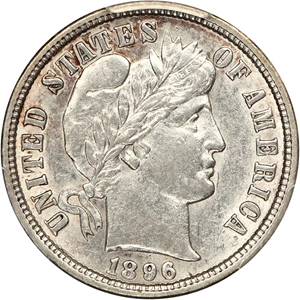 image for: 1896-O 10c PCGS AU50