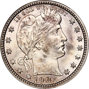 image for: 1901-O 25c NGC MS64 (OH)