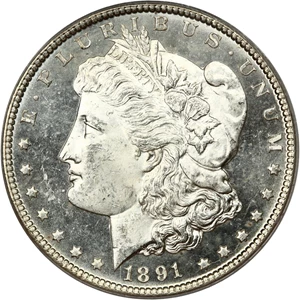 image for: 1891-CC $1 PCGS MS64 DMPL (OGH)