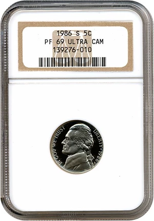 image for: 1986-S 5c NGC Proof 69 UCameo