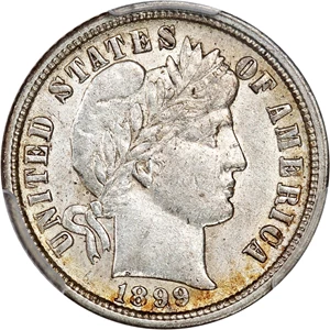 image for: 1899-O 10c PCGS AU55