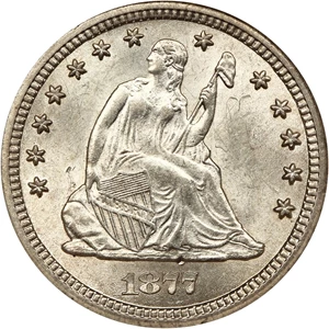 image for: 1877-CC 25c NGC MS63