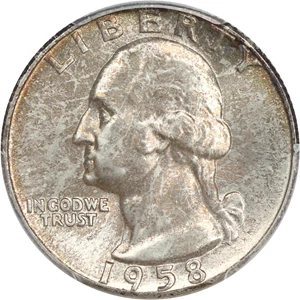 image for: 1958 25c PCGS MS66+