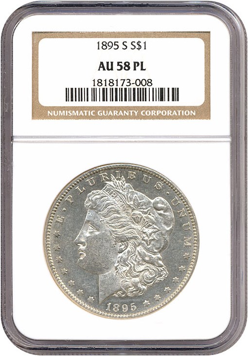 image for: 1895-S $1  NGC AU58 PL