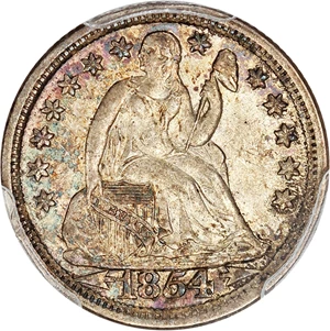 image for: 1854 10c PCGS/CAC AU58 (Arrows)
