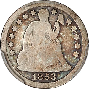 image for: 1853 10c PCGS/CAC Good-06 (No Arrows)