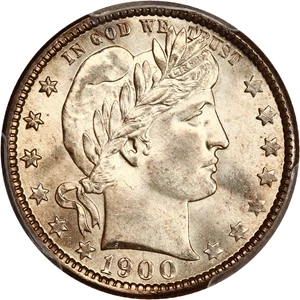 image for: 1900-O 25c PCGS/CAC MS65+ ex: D.L. Hansen