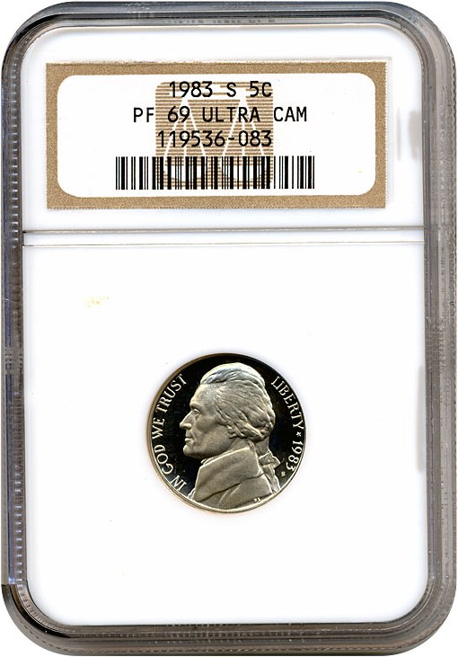 image for: 1983-S 5c  NGC Proof 69 UCameo