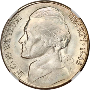 image for: 1945-S 5c NGC MS67