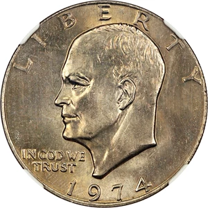 image for: 1974 $1 NGC MS65