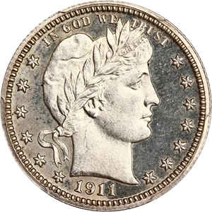 image for: 1911 25c PCGS Proof 64 ex: D.L. Hansen