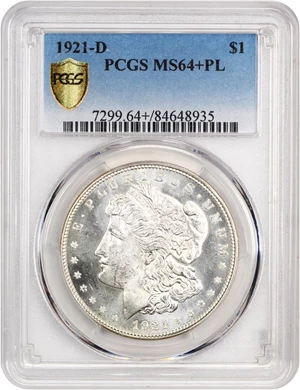 image for: 1921-D $1 PCGS MS64+ PL