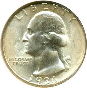 image for: 1936 25c NGC MS67