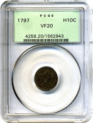image for: 1797 H10c 13 Stars PCGS VF20 (LM-4)