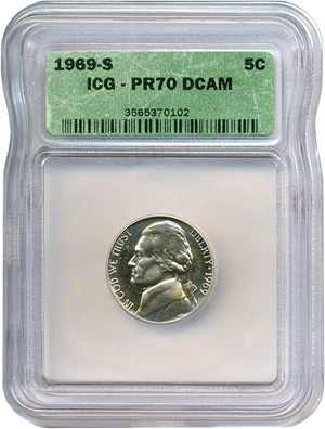 image for: 1969-S 5c ICG Proof 70 DCameo