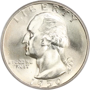 image for: 1950-S 25c PCGS MS66