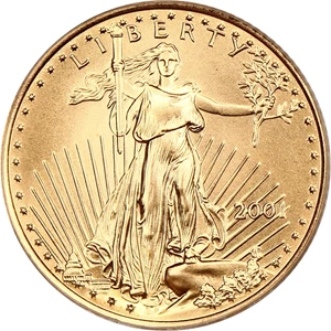 image for: 2001 Gold Eagle $10 PCGS MS69