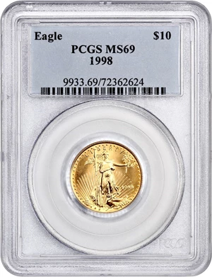 image for: 1998 Gold Eagle $10 PCGS MS69