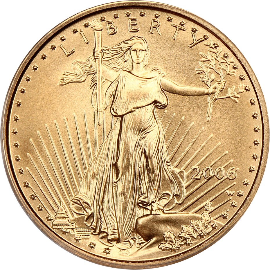 image for: 2006-W Gold Eagle $10 PCGS MS69 (Burnished)