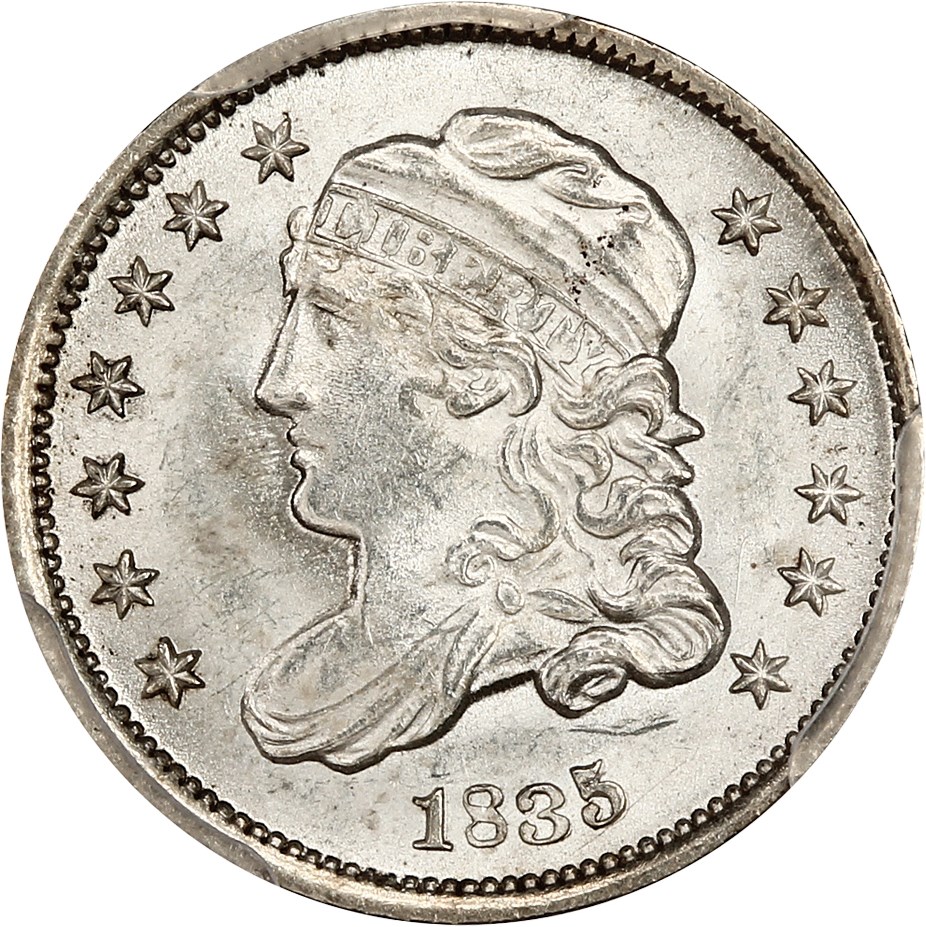 image for: 1835 H10c PCGS MS65 (Small Date, Small 5C) ex: D.L. Hansen Collection