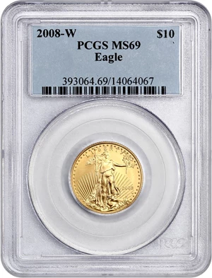 image for: 2008-W Gold Eagle $10 PCGS MS69